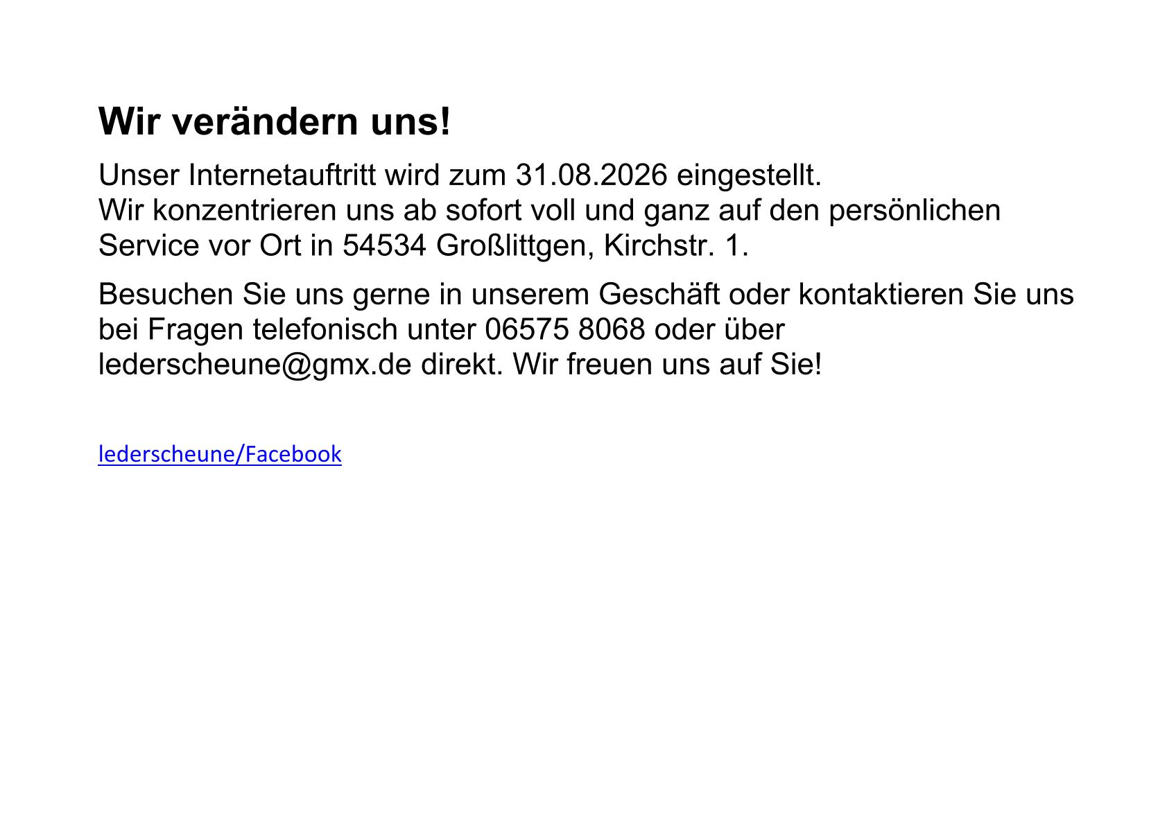 Wir verändern uns!